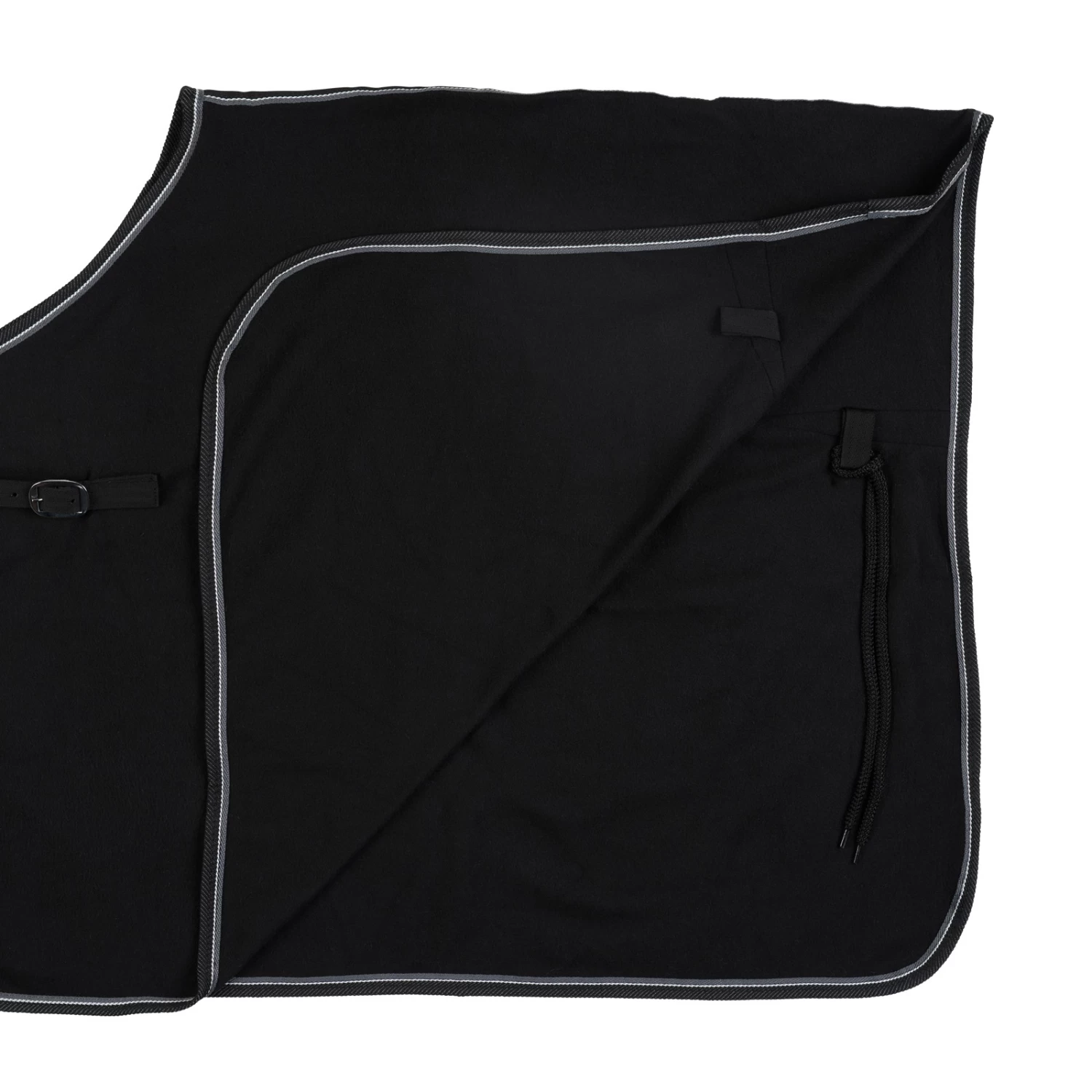 Horze Kiel Fleece Quarter Sheet - Black - Image 3