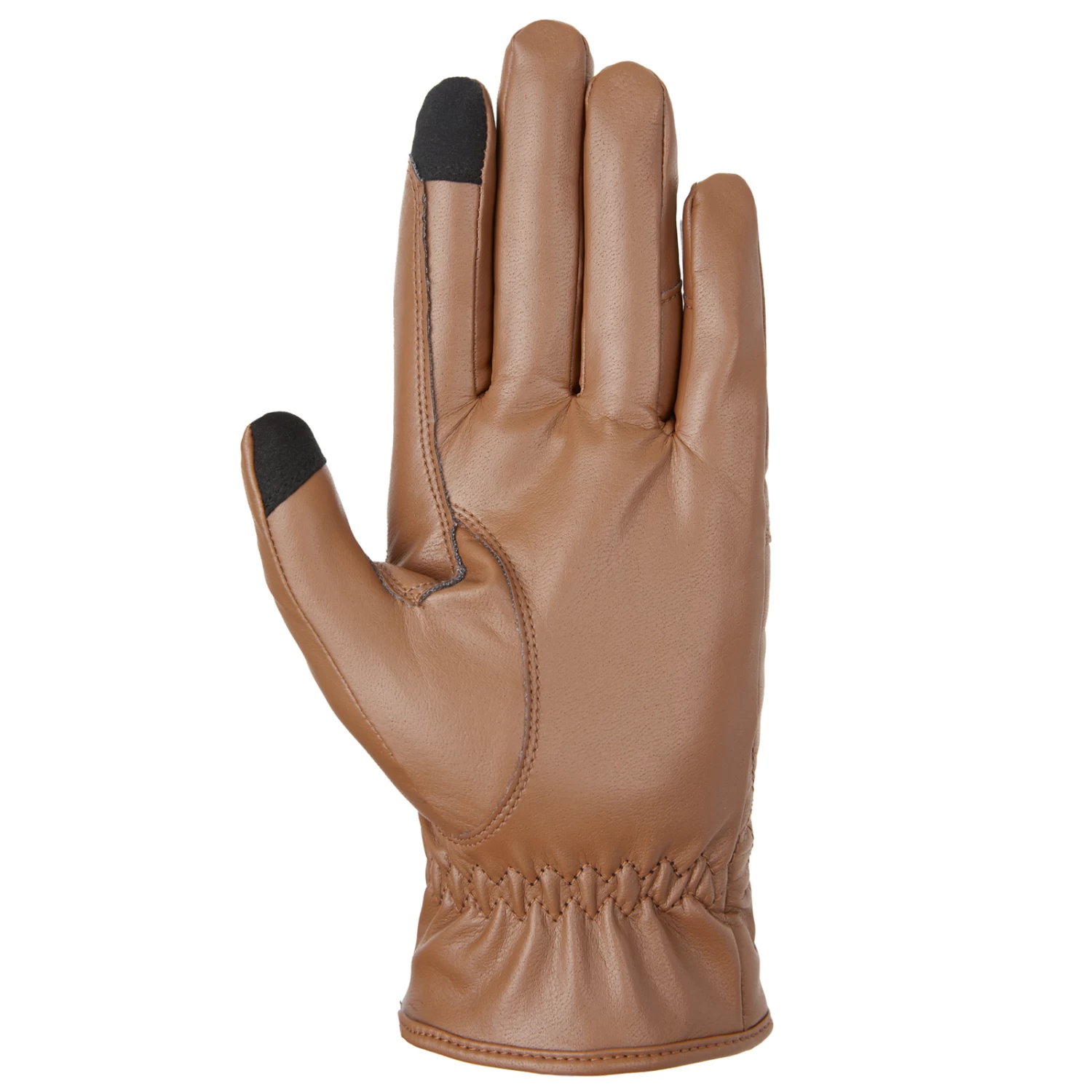 Horze Theresa Vegan Leather Winter Gloves - Brown - Image 4