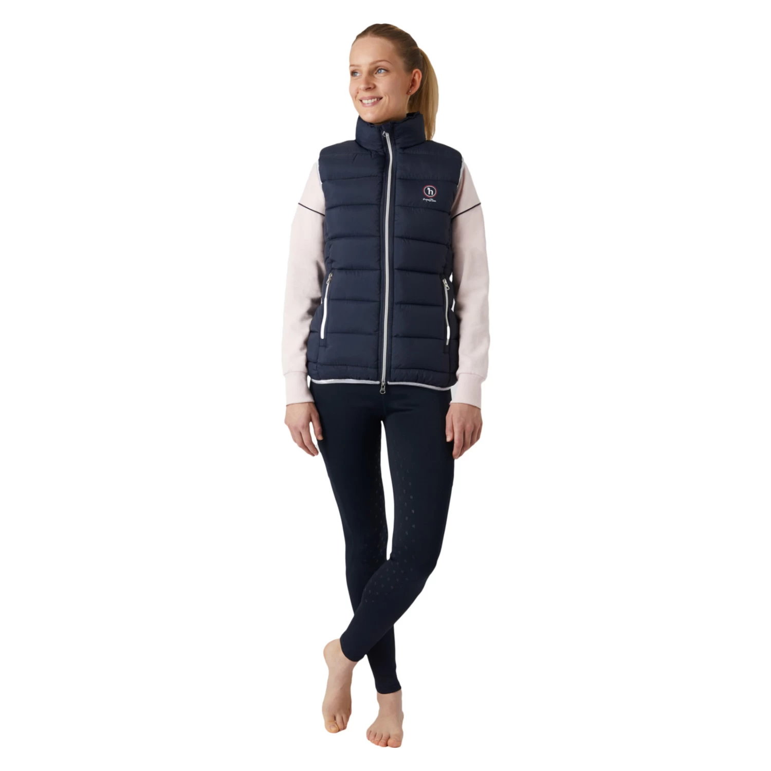 Horze Janea Young Rider Padded Vest - Dark Navy - Image 4