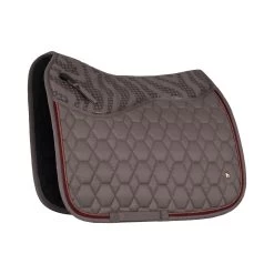 Horze Kenya Anti Slip Dressage Saddle Pad - Iron Grey Brown