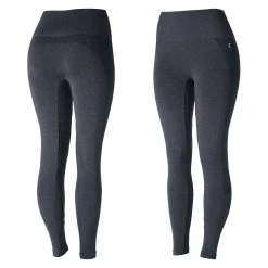 Horze Naomi Womens Seamless Silicone Full Seat Tights - Dark Navy/Black