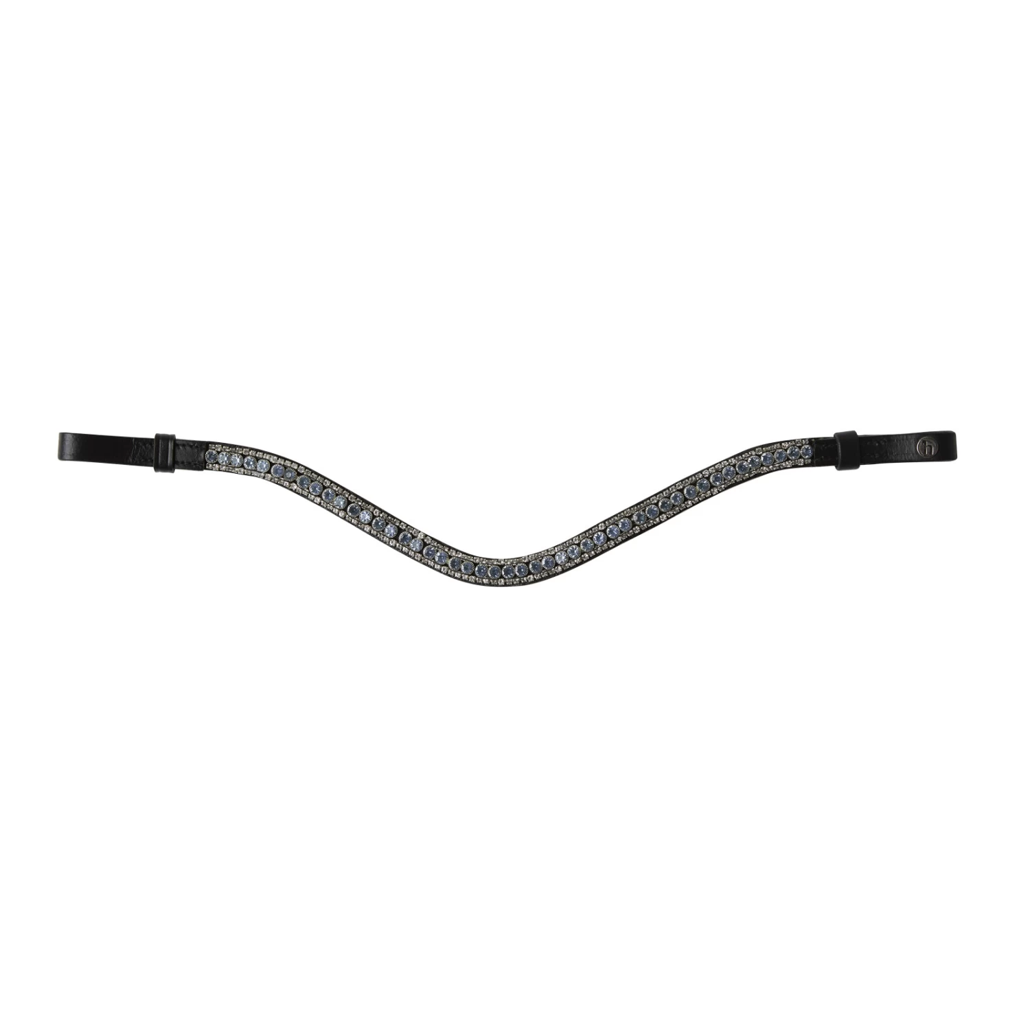 Horze Columbia Browband With Crystals - Black/Silver - Image 4