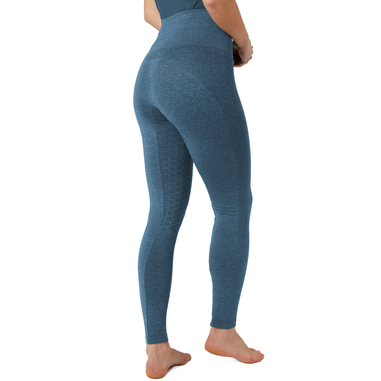 Horze Naomi Womens Seamless Full Seat Tights - Reflecting Pond - Image 5