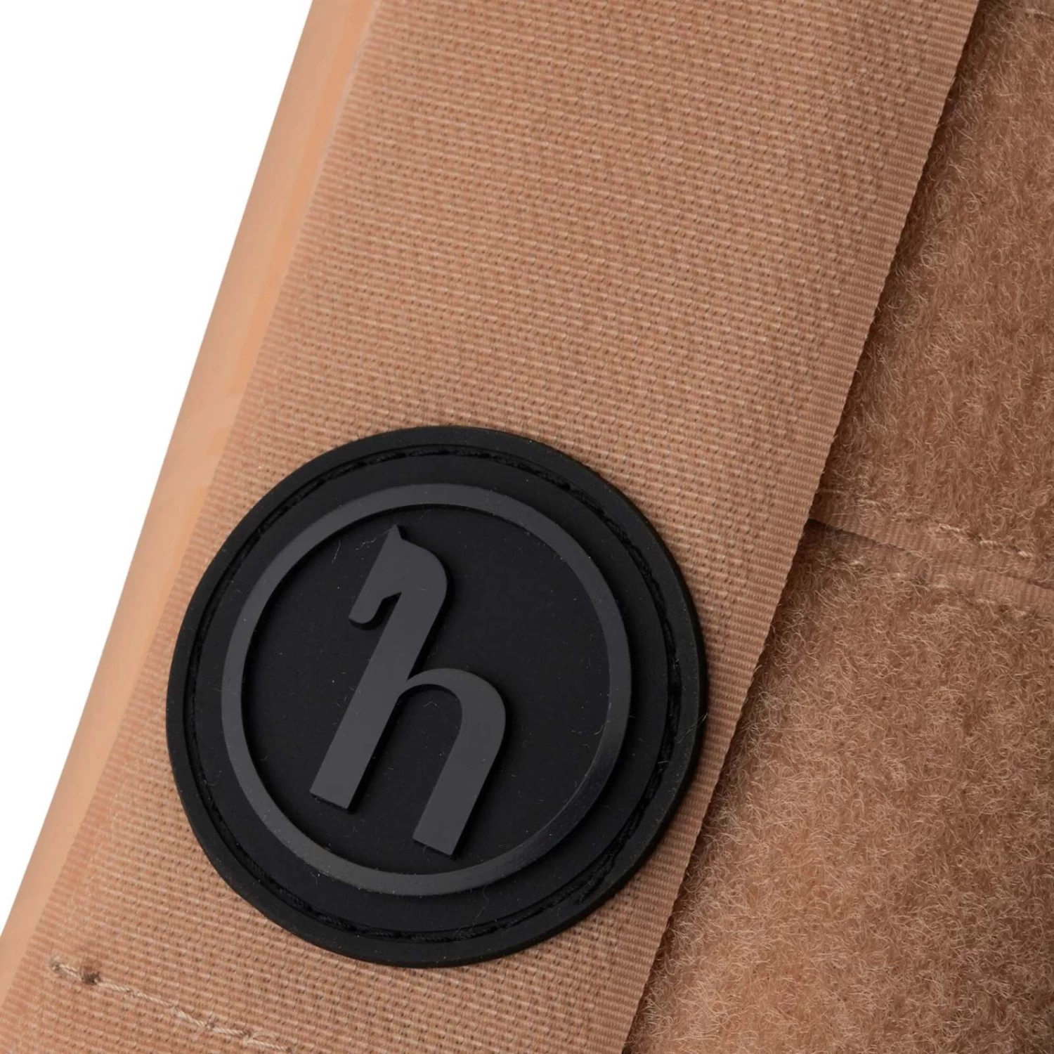 Horze Caliber Open Front Fleece Tendon Boots - Biscuit Brown - Image 3