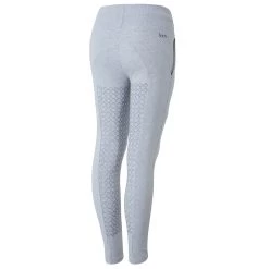 Horze Emmie Jr Kids Organic Cotton Full Seat Tights - Ash Gray