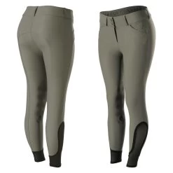 Equinavia Maud Womens Knee Patch Breeches - Sage Olive