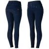 Horze Kacy Womens Denim Look Winter Full Seat Breeches - Dark Blue