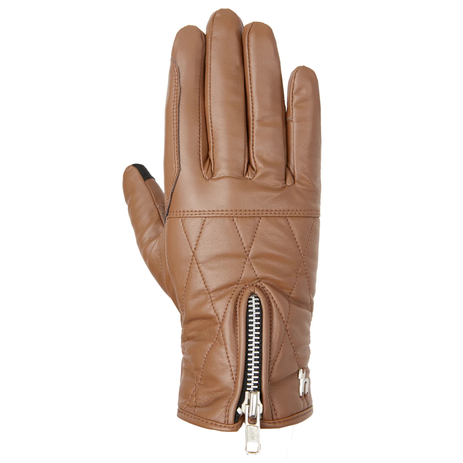 Horze Theresa Vegan Leather Winter Gloves - Brown