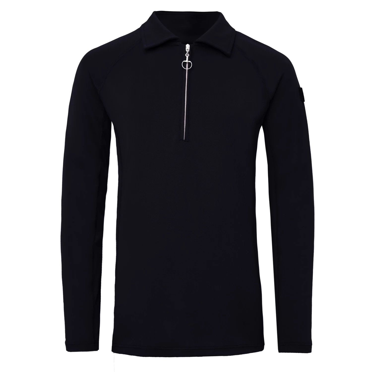 Horze Tiana JR Kids Pique Shirt W/ Long Sleeves - Red Mahogany Burgundy - Image 8