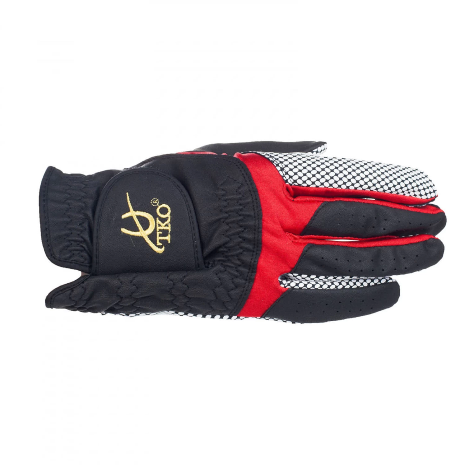 TKO Synthetic Leather Race Gloves - Extra Grip - Black/Red - Image 5