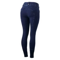 B Vertigo Morgana Womens Denim Knee Patch Breeches - Denim Blue