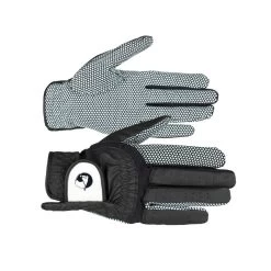 Finntack Norte Gloves - Synthetic Leather - Black/Grey