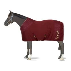 Horze Kenya Soft Neck Waffle Cooler Blanket - Rhubarb Dark Red
