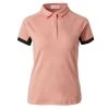Horze Laura Womens Ventilated Polo Training Shirt - Peach Amber Pink