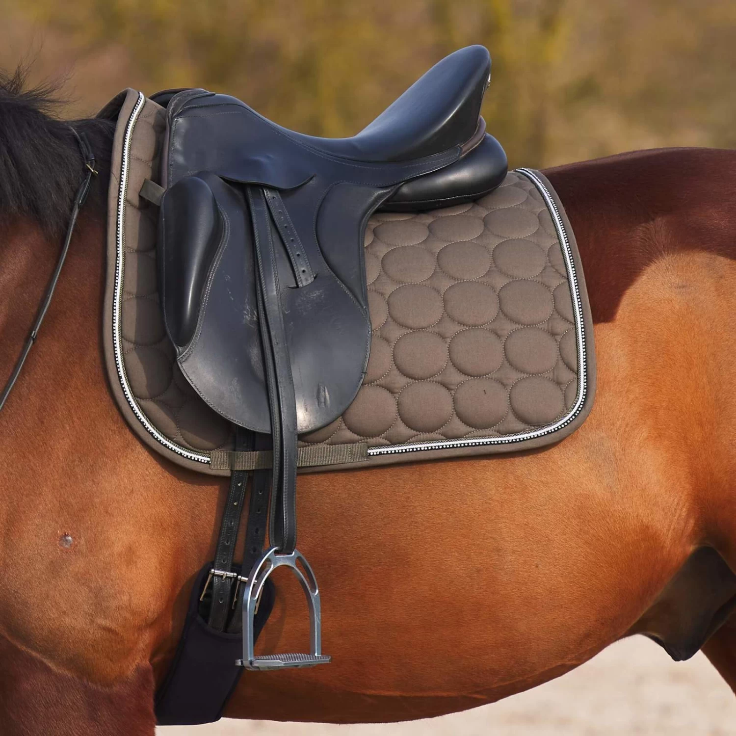 Horze Marquess Dressage Saddle Pad - Burnt Olive - Image 3