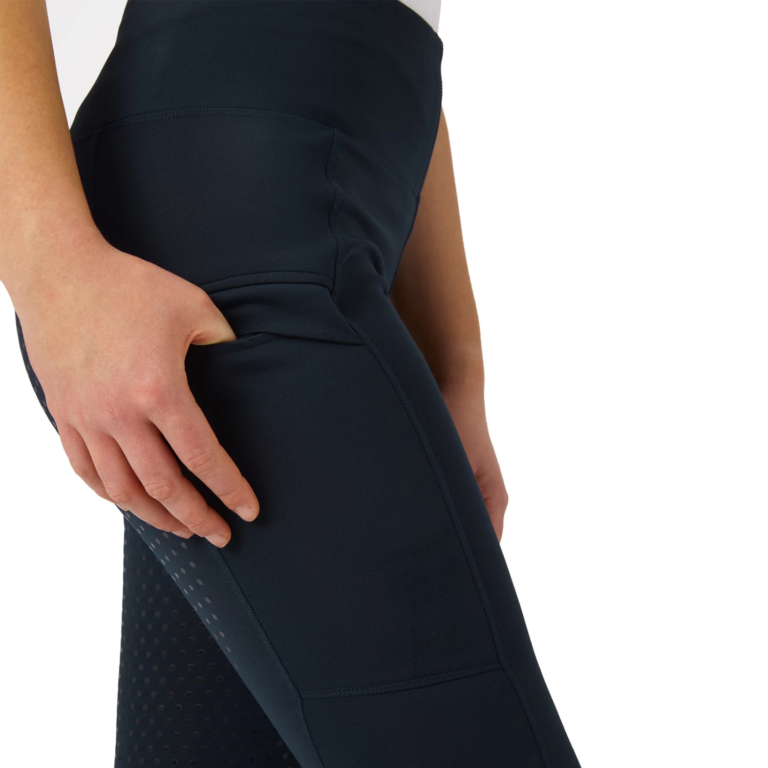 Gwen Womens Super Flex Full Seat Tights - Dark Blue - Image 5