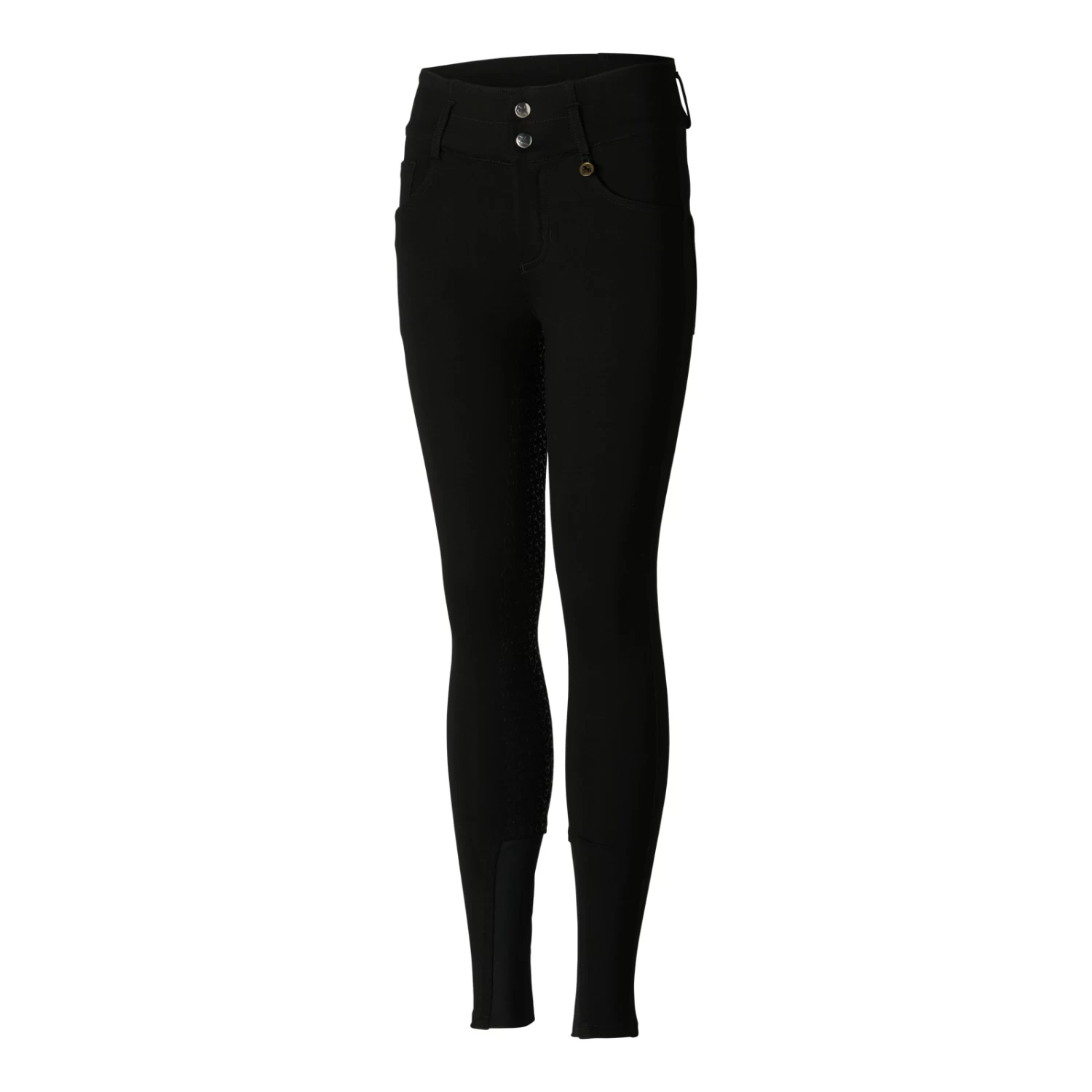 Horze Tara Kids High Waist Full Seat Breeches - Black - Image 3
