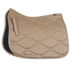 B Vertigo Laurel Quick Dry Dressage Saddle Pad - Tiger's Eye Brown