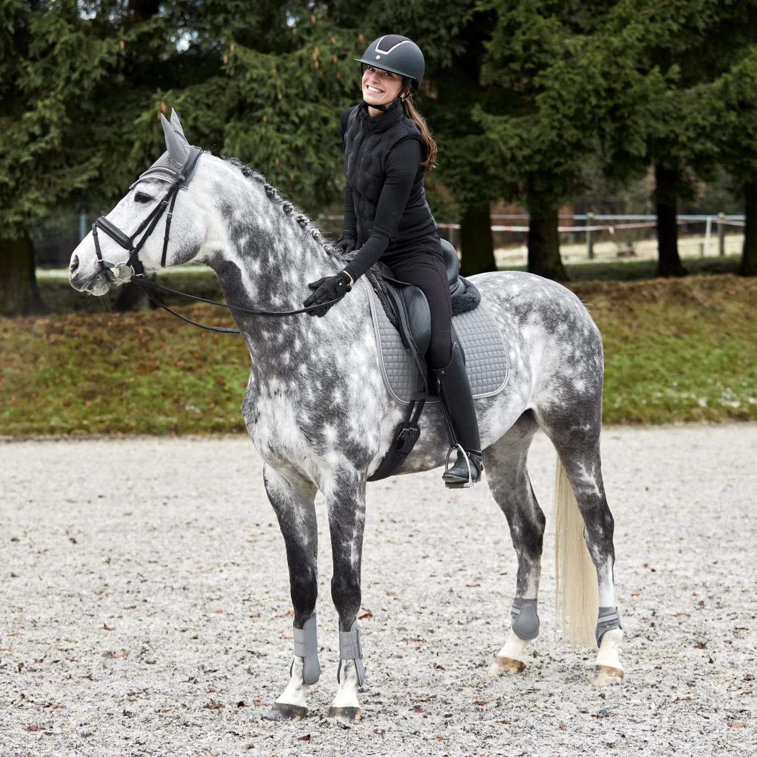 Horze Adepto All Purpose Saddle Pad - Steel Grey - Image 3