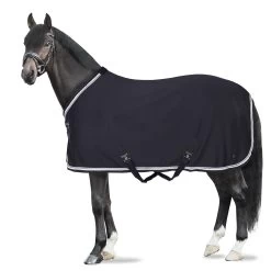 B Vertigo Cameron Double Corded Show Cooler Blanket - Dark Navy