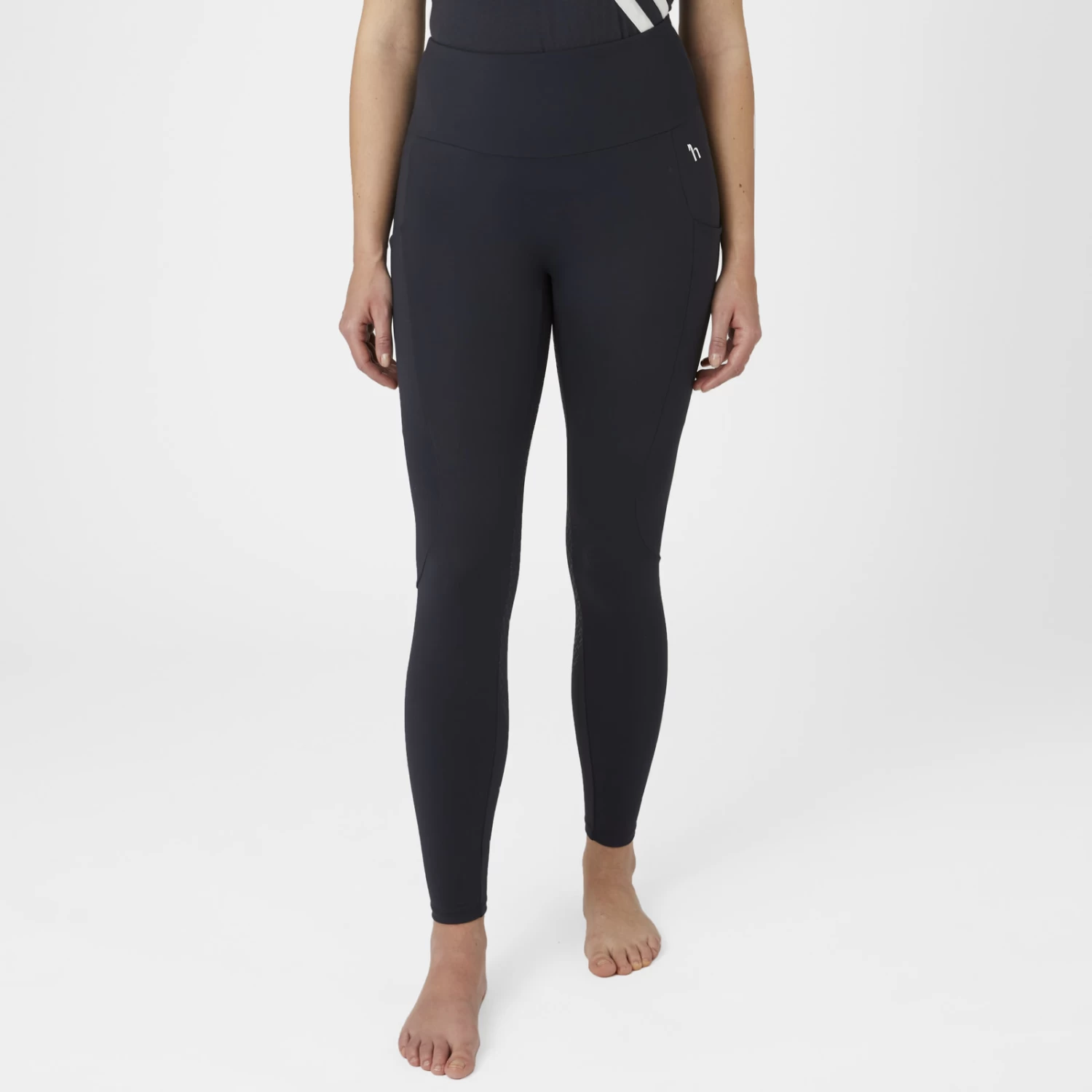 Horze Ginny Womens Full Seat Tights - Dark Navy - Image 3