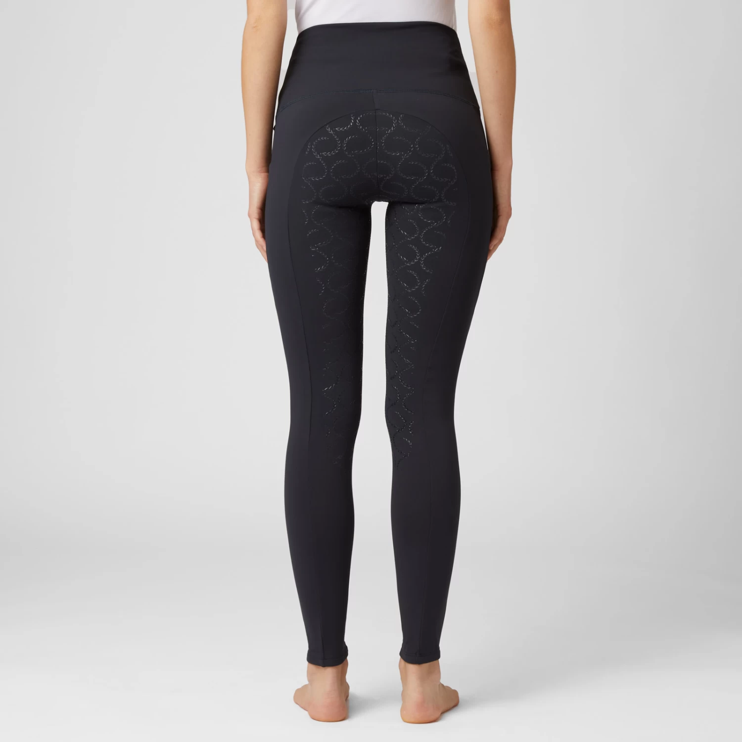 Horze Gillian Womens Silicone Full Seat Tights - Dark Navy - Image 8