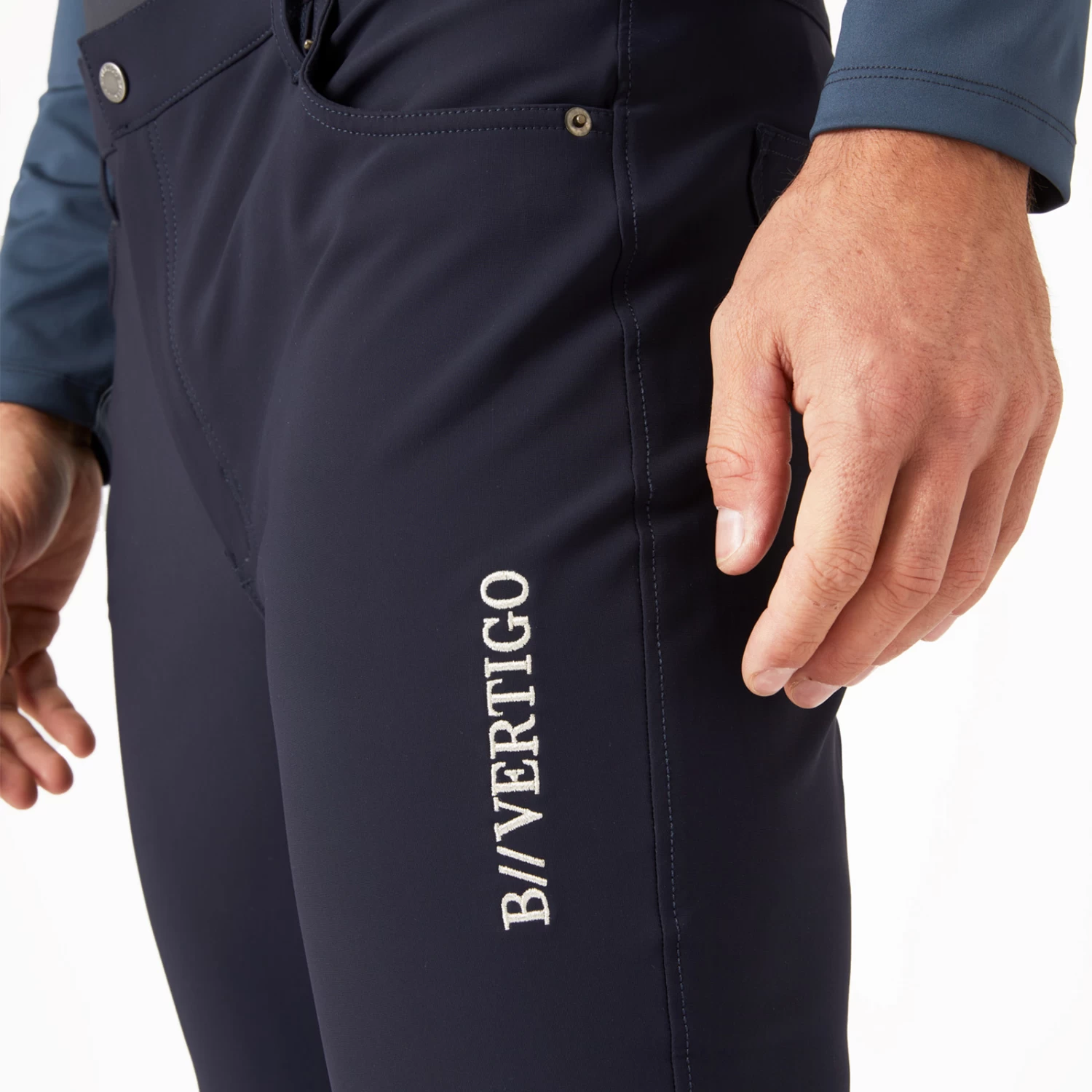 B Vertigo Ethan Mens Full Seat Breeches - Dark Navy - Image 6