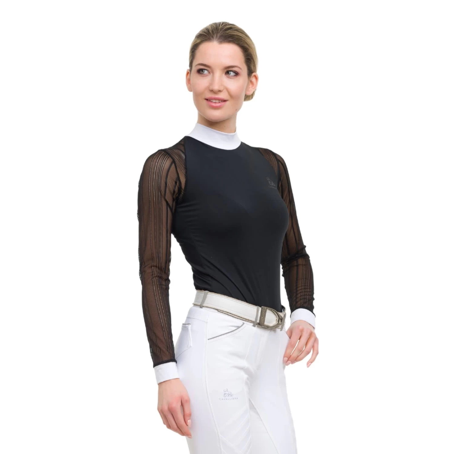 Cavalliera Contessa Long Sleeve Technical Show Shirt - Black - Image 3