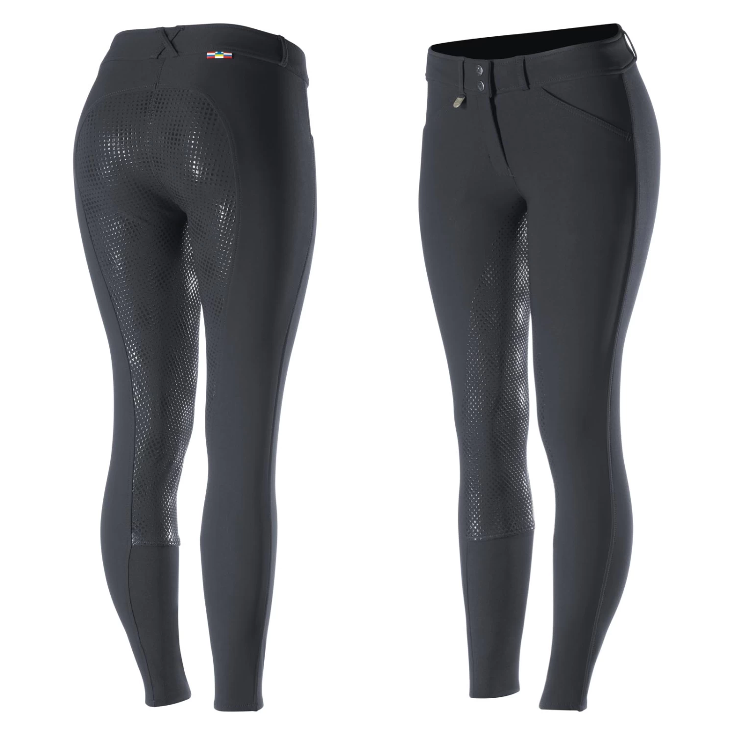 Horze Grand Prix Womens Silicone Full Seat Breeches - Dark Brown - Image 12