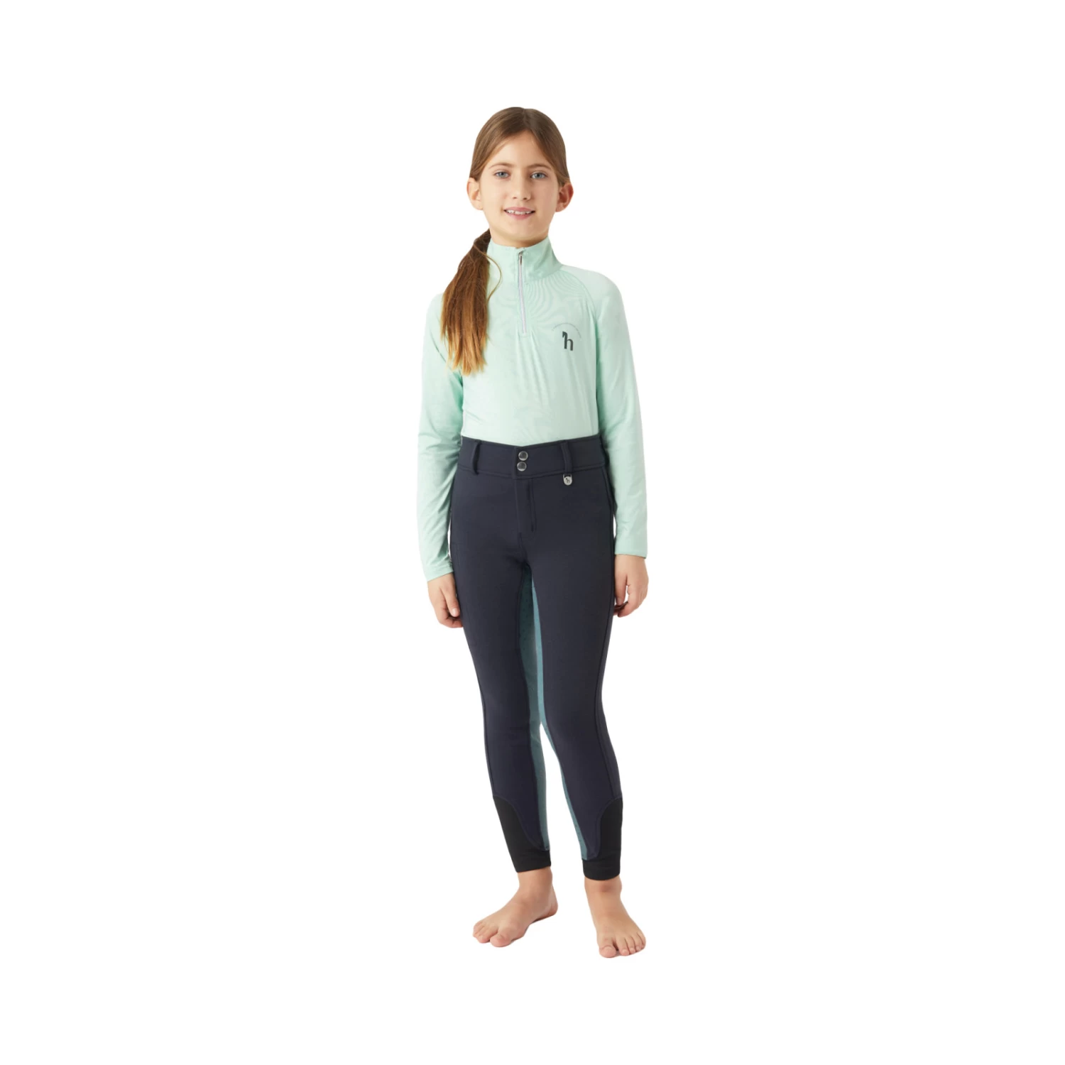 Horze Samara Kids Full Seat Breeches - Dark Navy - Image 9