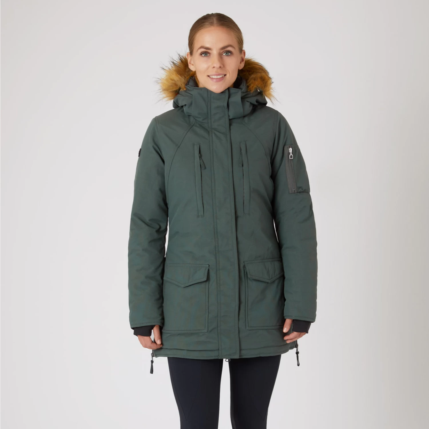 Horze Womens Brooke Long Parka Jacket - Urban Chic - Image 5