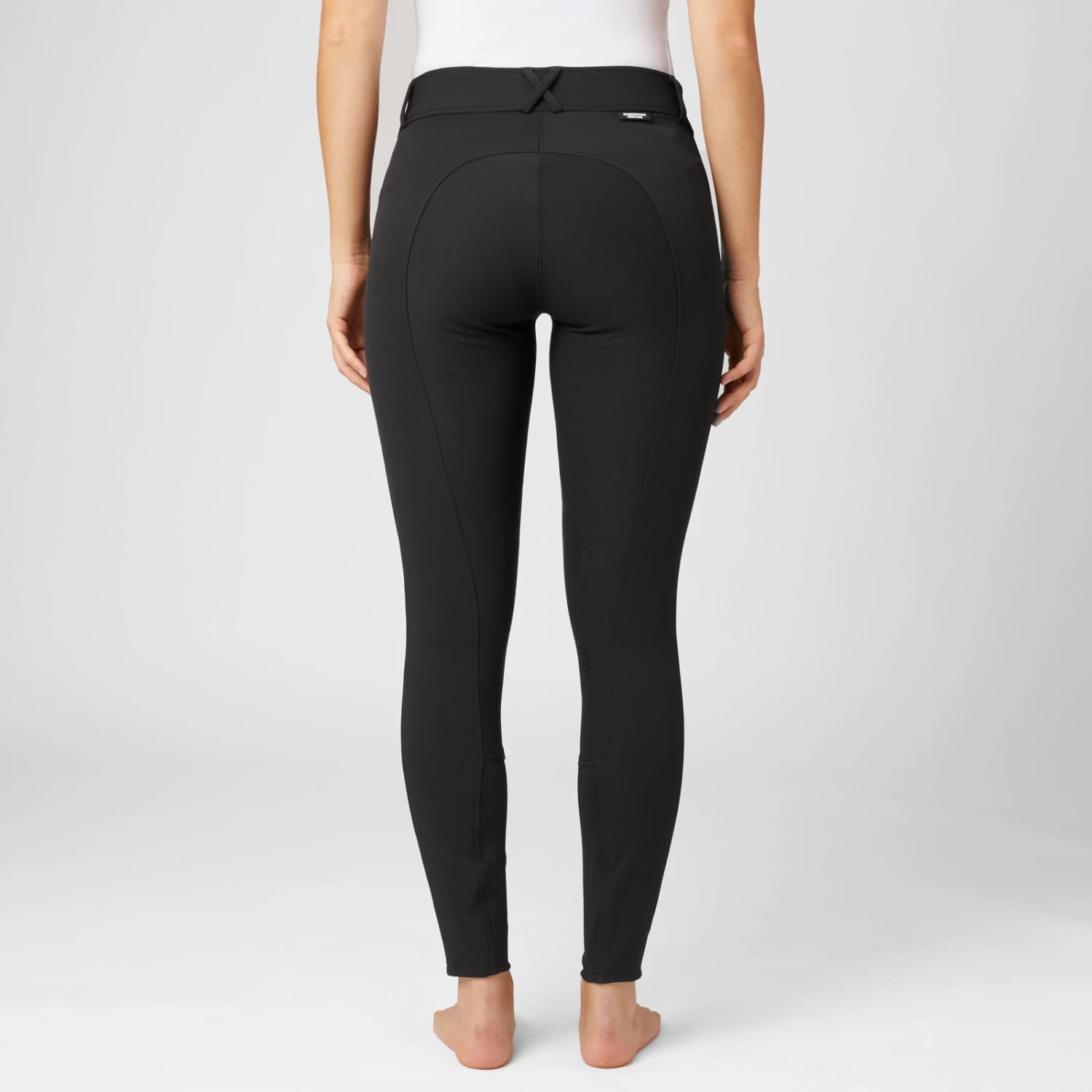 Horze Grand Prix Womens Silicone Knee Patch Breeches - Black - Image 4