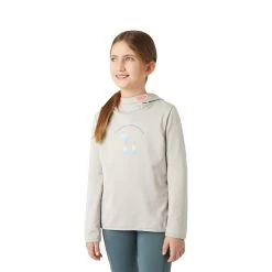 Horze Chloe Kids Technical Hoodie - Pumice Stone