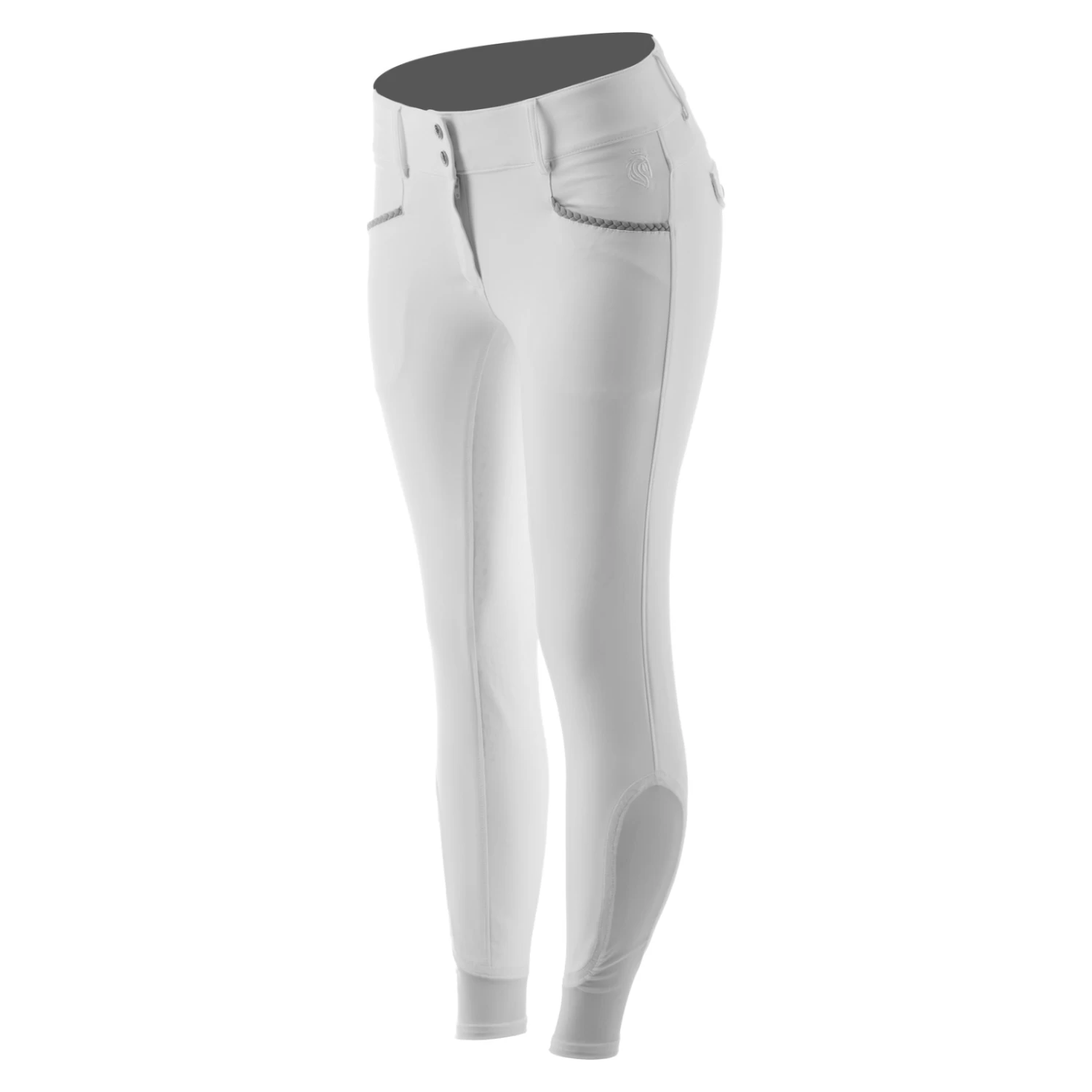 Equinavia Madeleine Womens Full Seat Breeches - White - Image 2