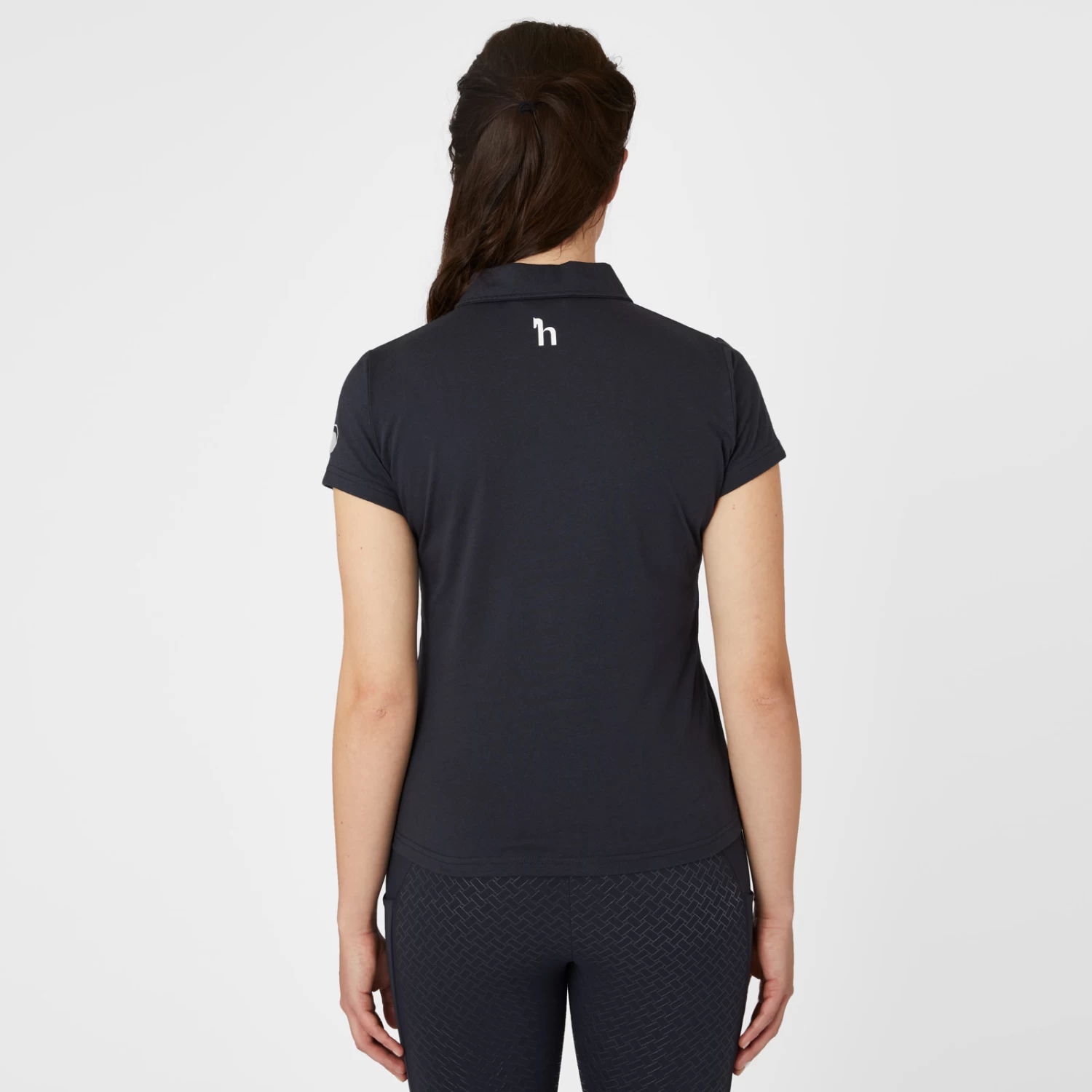Horze Jessie Womens Polo Shirt - Dark Navy - Image 5