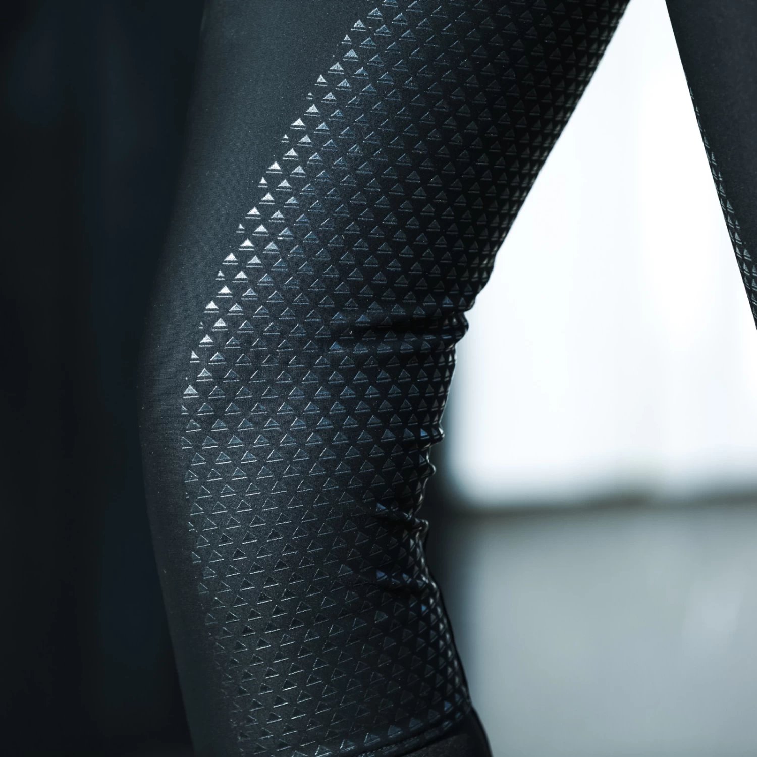 Horze Lydia Womens Thermo Softshell Silicone Full Seat Breeches - Black - Image 6