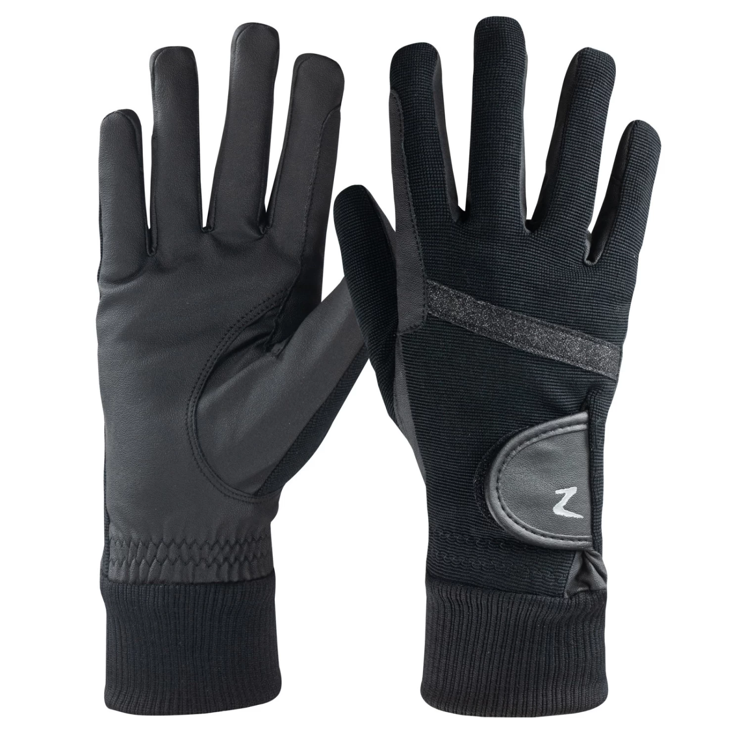Horze Womens Winter Gloves - Cuff - Black