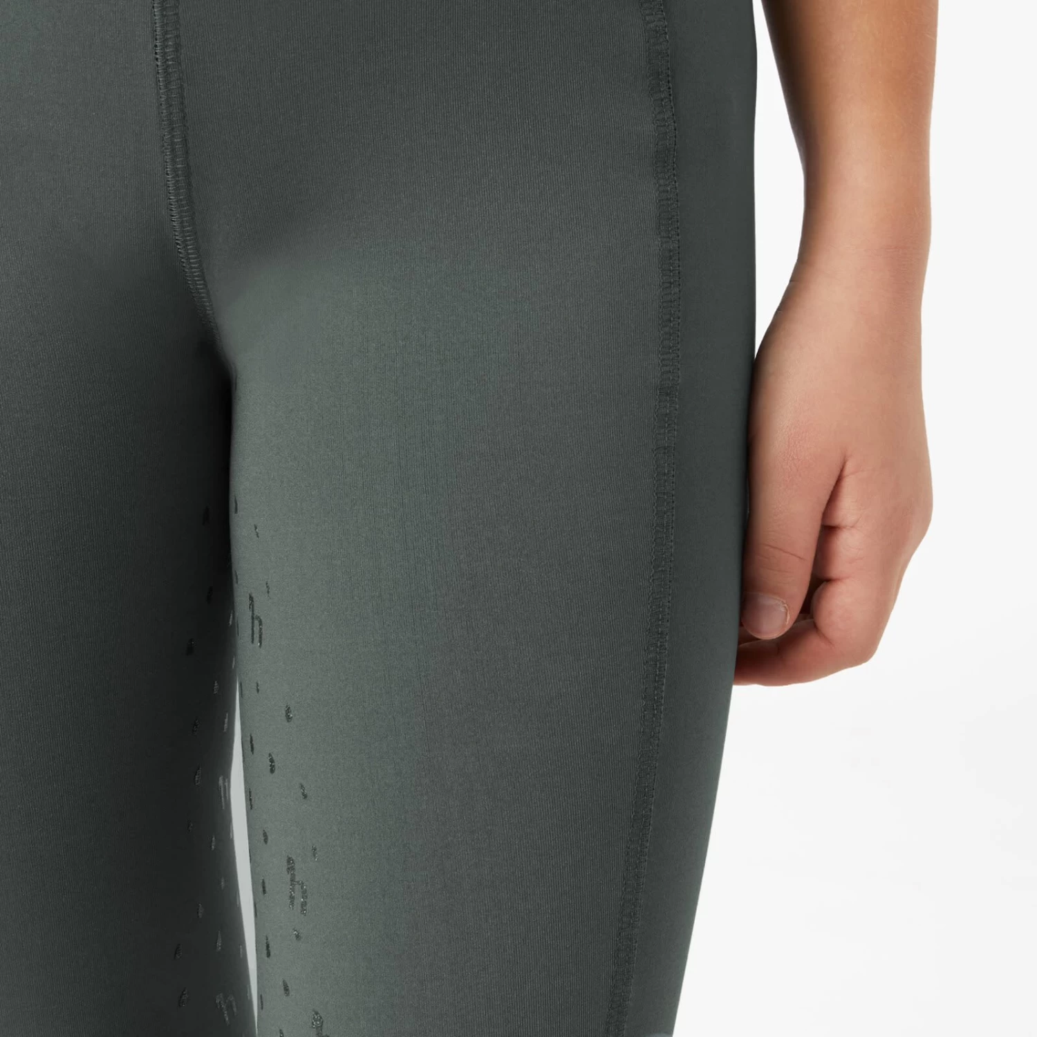 Horze Valeria Kids Full Seat Tights - Goblin Blue - Image 7