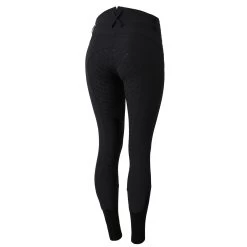 Melody Womens High Waist Micro Silicone Full Seat Breeches - Black