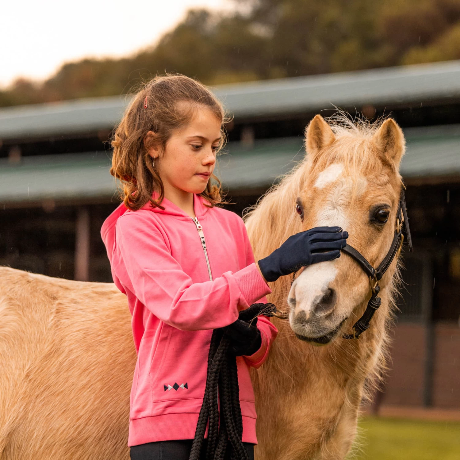 Horze Nascha Kids Summer Gloves - Dark Navy - Image 4
