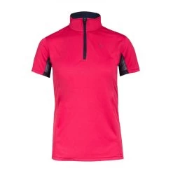 Horze Kids Technical Sun Shirt - UV Protection - Pink/Peacoat Dark Blue