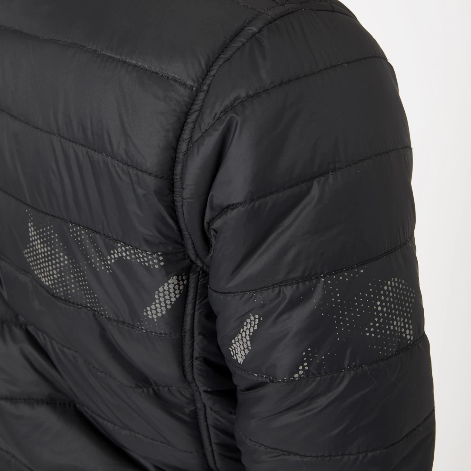 Horze Luminox Womens Padded Jacket With Reflective Print - Black - Image 3