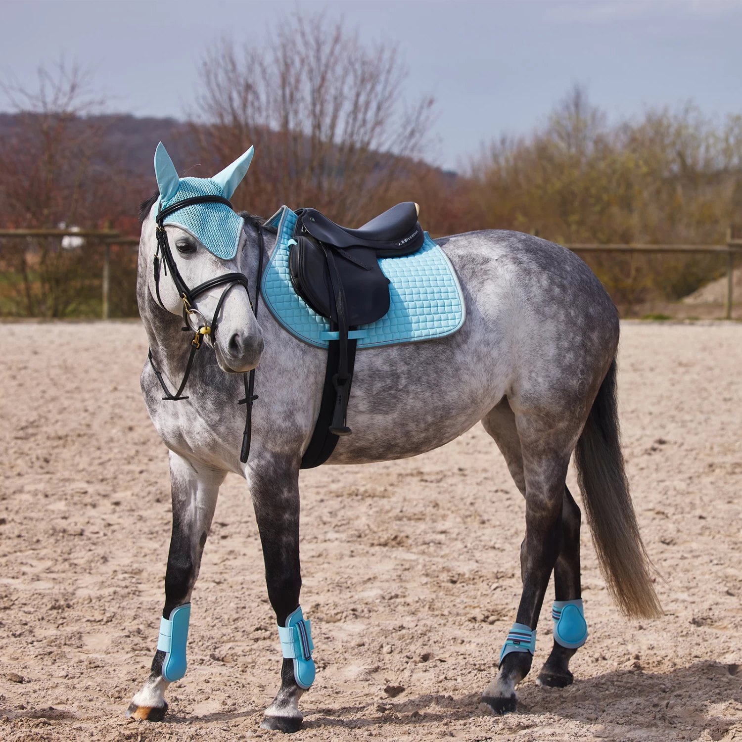 Horze Adepto All Purpose Saddle Pad - Canal Blue - Image 3