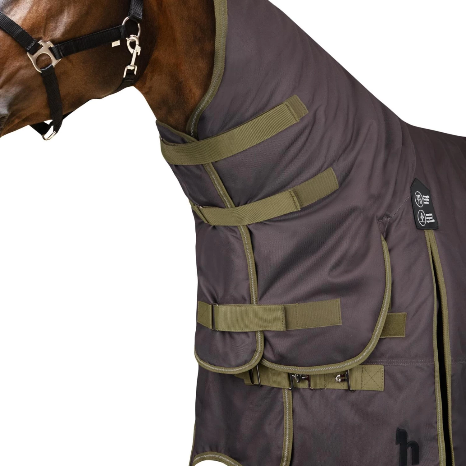 Horze Avalanche Heavyweight Combo Turnout Blanket 350g - Chocolate Martini - Image 9