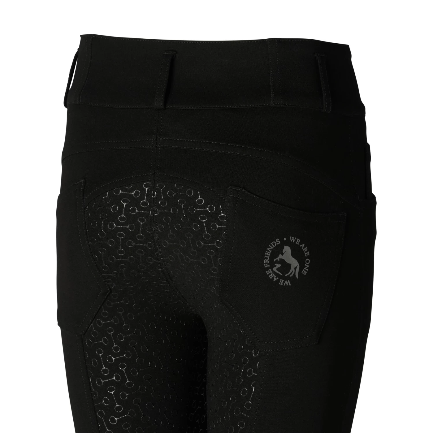 Horze Tara Kids High Waist Full Seat Breeches - Black - Image 4