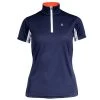 Horze Trista Womens Short Sleeved Technical Sun Shirt - Peacoat Dark Blue/Grenadine Red