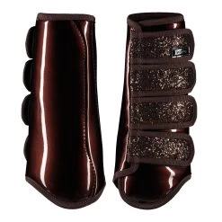 Horze Protection Boots With Glitter - Brown