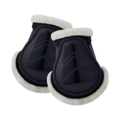 Horze Caliber Fleece Hind Fetlock Boots - Black