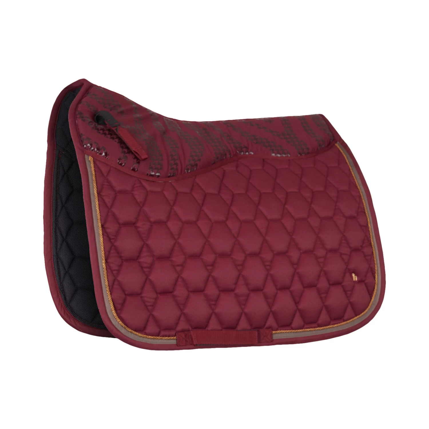 Horze Kenya Anti Slip Dressage Saddle Pad - Iron Grey Brown - Image 9