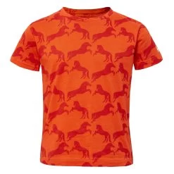 Horze Micky Kids Organic Cotton T Shirt - Mandarine Orange